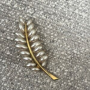 Elegant Gold and Silver Leaf Brooch